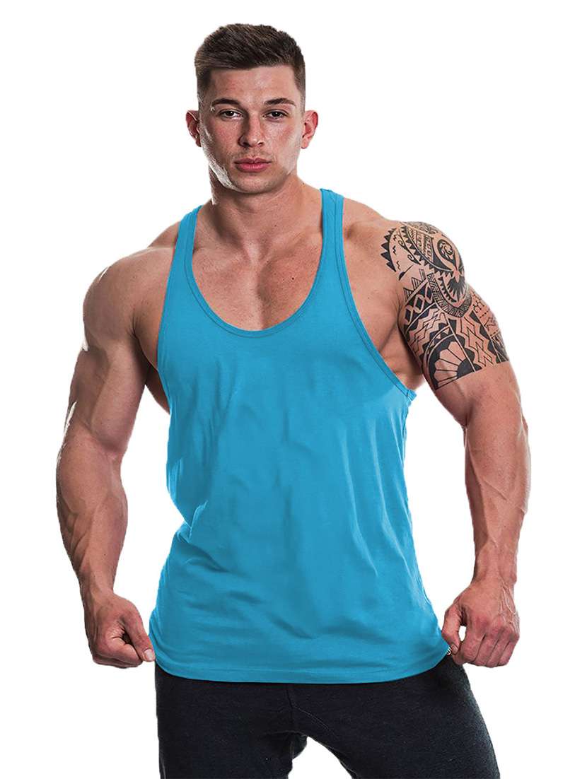 men scoop neck solid vest - 19858962 - Zoom Image - 0