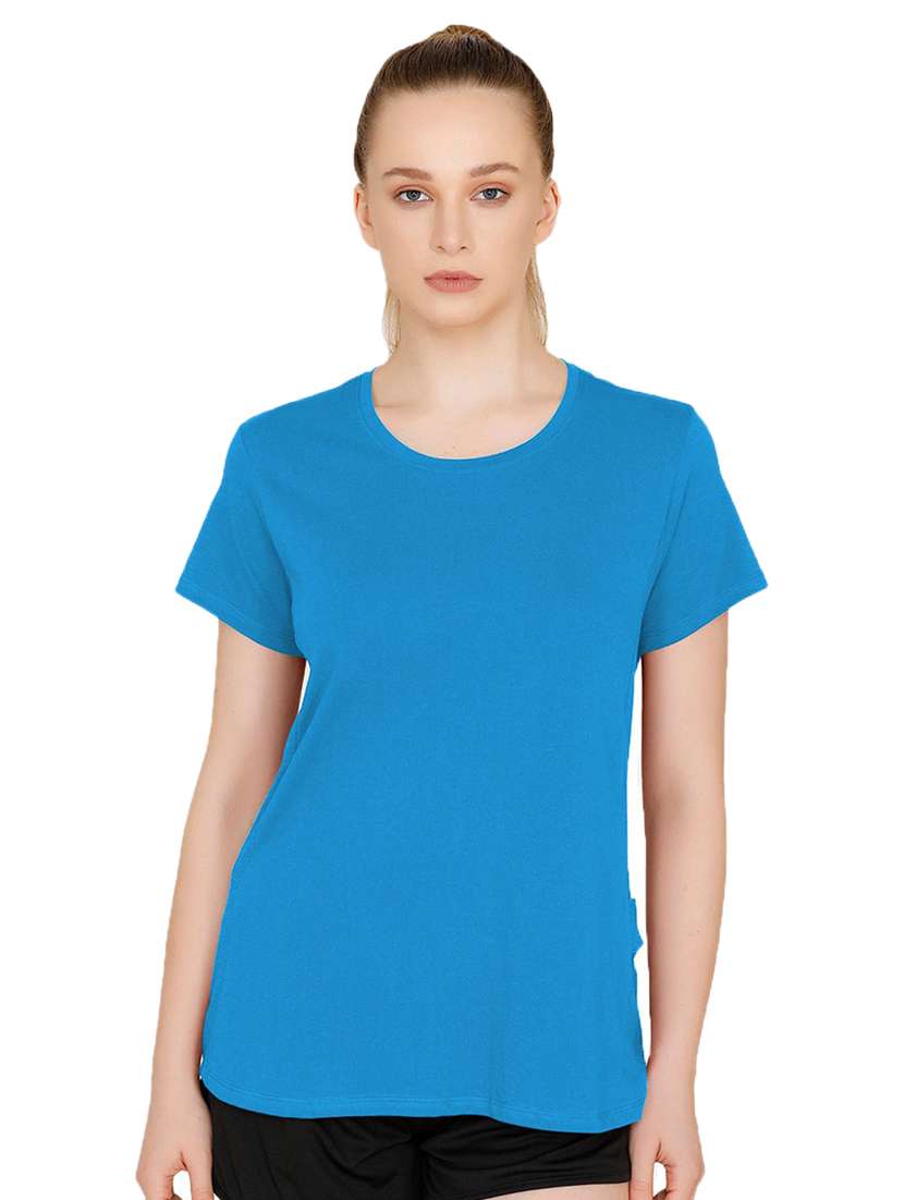 women's plain round neck t-shirt - 19859295 - Zoom Image - 0