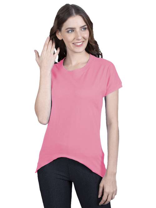 women's plain round neck t-shirt - 19859431 - Standard Image - 0