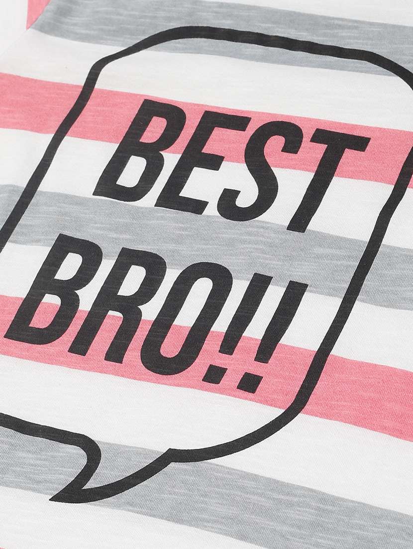 color blocked printed round neck twin set - 19864014 -  Standard Image - 5