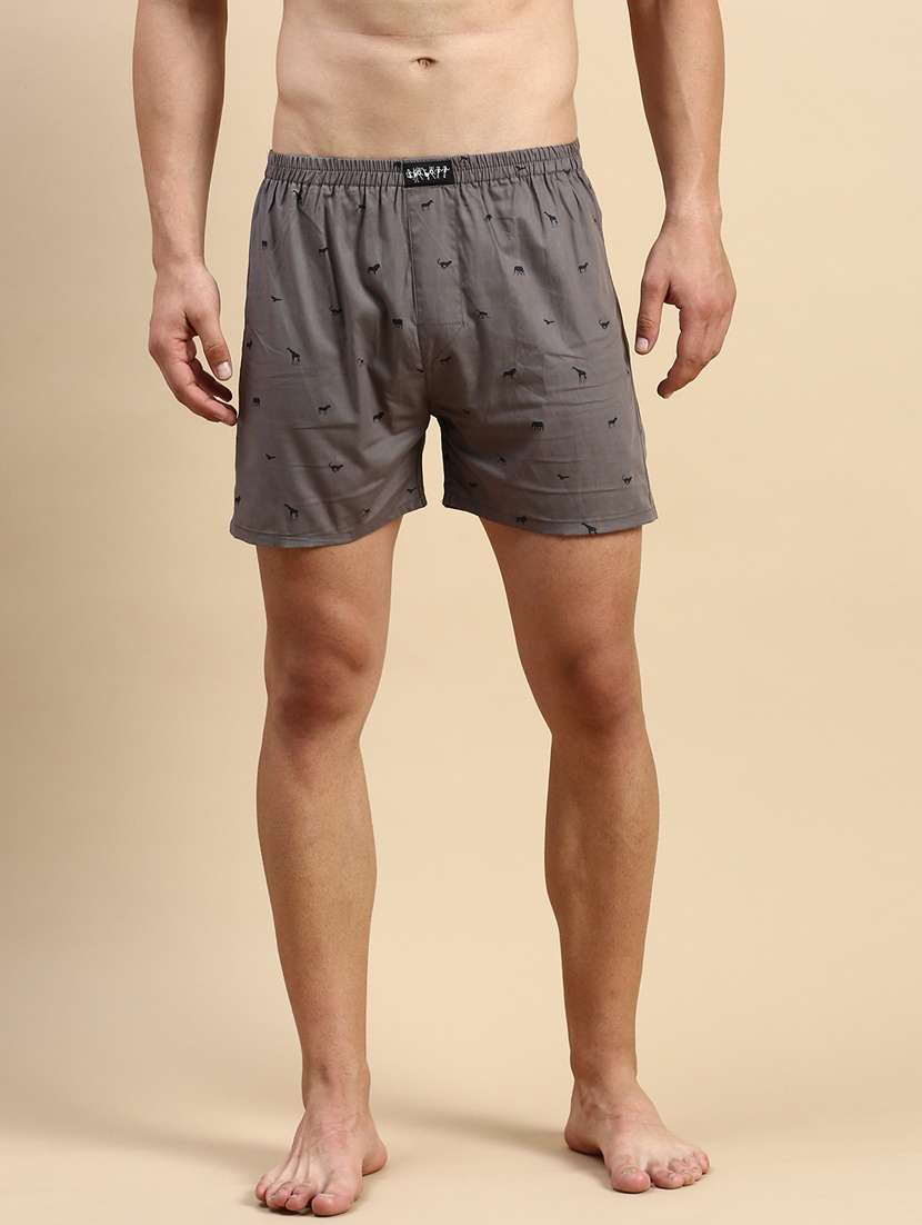 men's printed cotton boxers