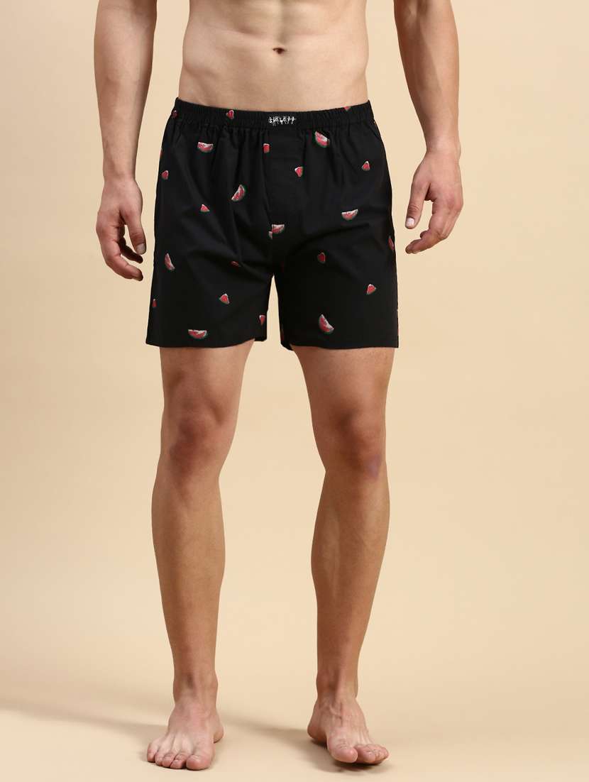 men's printed cotton boxers