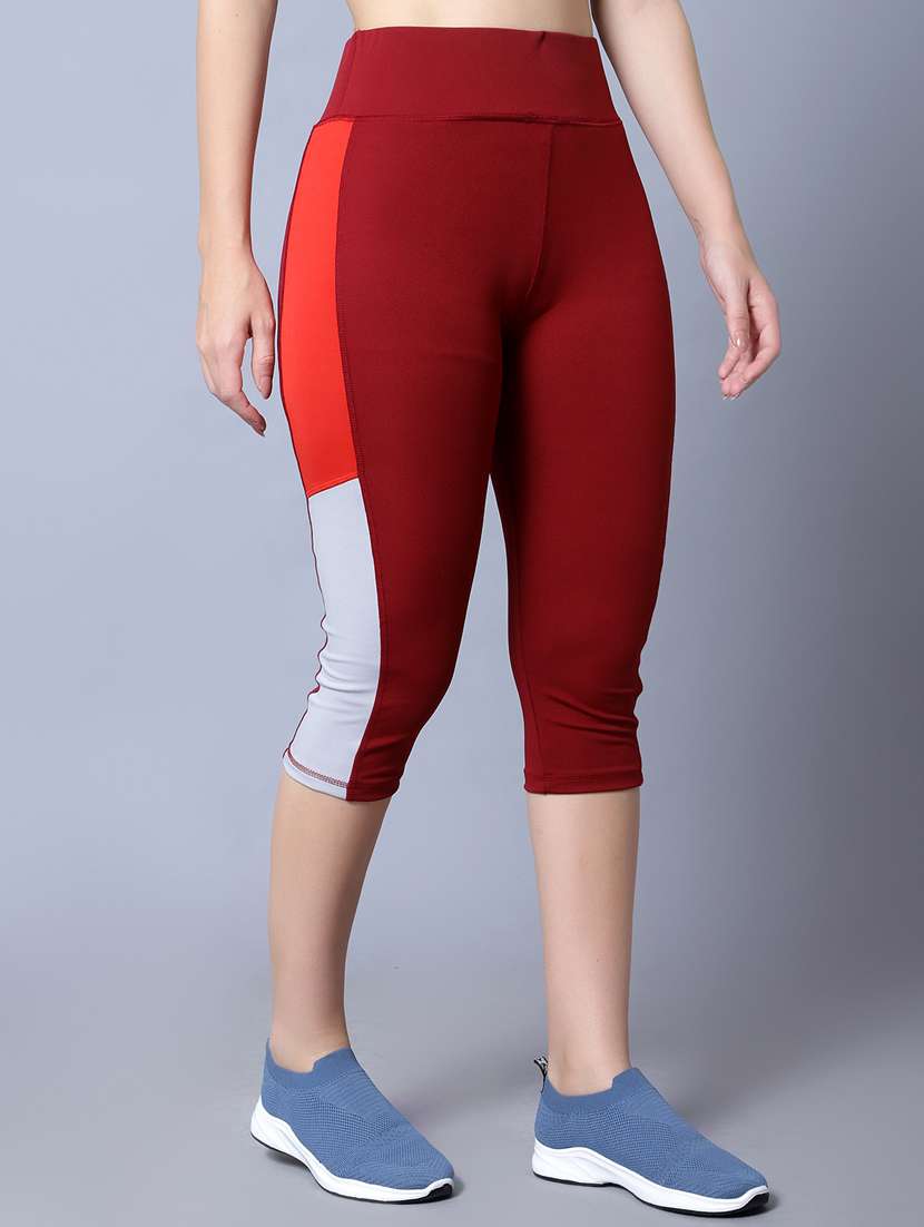 solids mid rise capri leggings