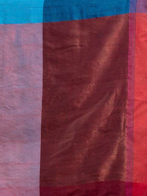 women's self design blue colored saree with blouse - 19866250 - Standard Image - 3