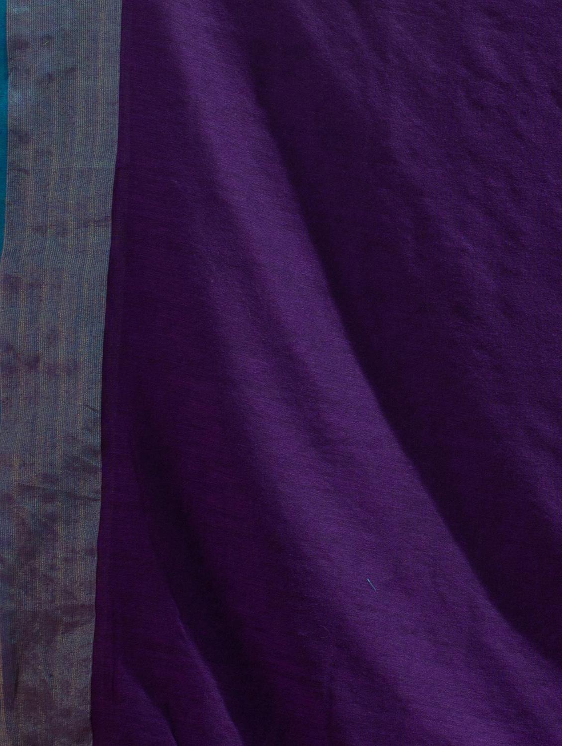 blue self design woven saree with blouse - 19866350 - Standard Image - 3