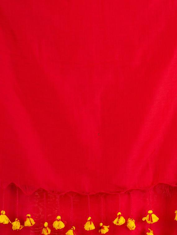 solid woven saree with blouse - 19866377 - Standard Image - 3