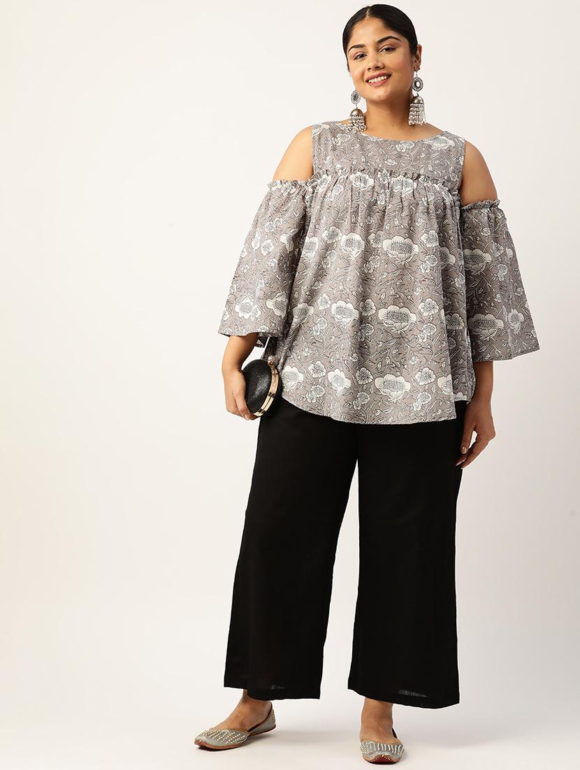 women's straight round neck top - 19866823 - Standard Image - 3