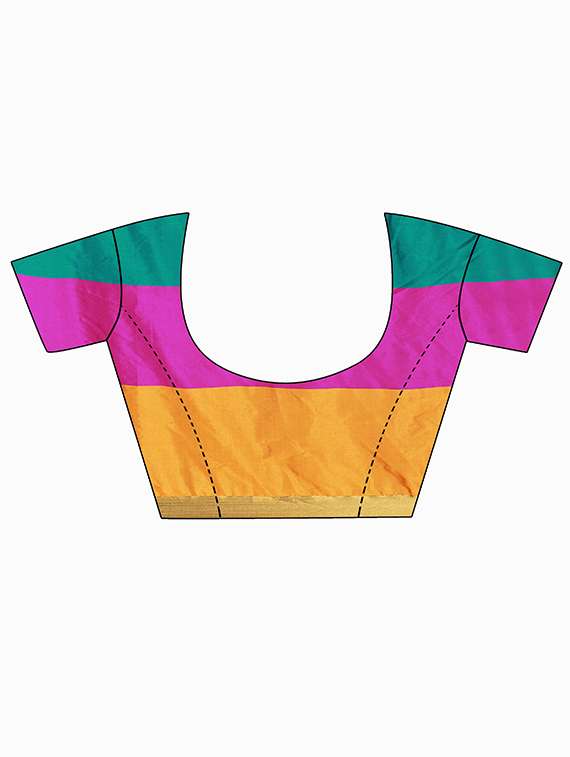 self design printed saree with blouse - 19866864 -  Standard Image - 3