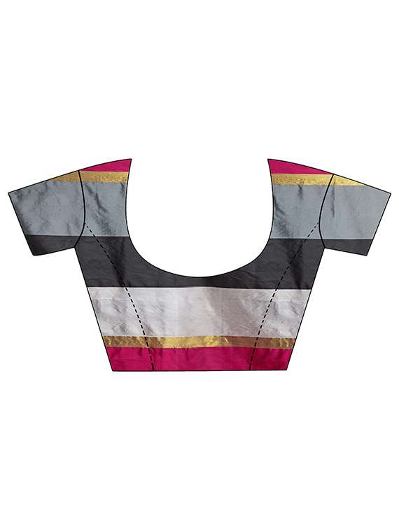 self design printed saree with blouse - 19866867 -  Standard Image - 3