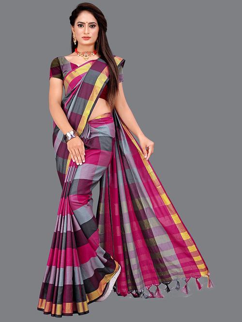 printed chettinad saree with blouse - 19866884 - Standard Image - 0