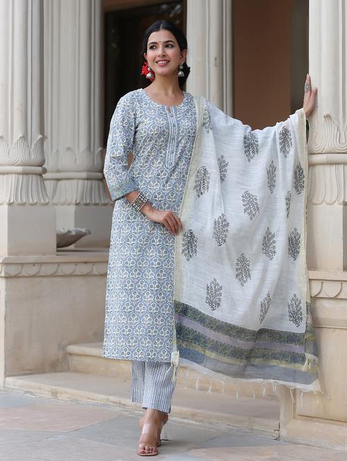 printed kurta pant set - 19866993 - Standard Image - 0