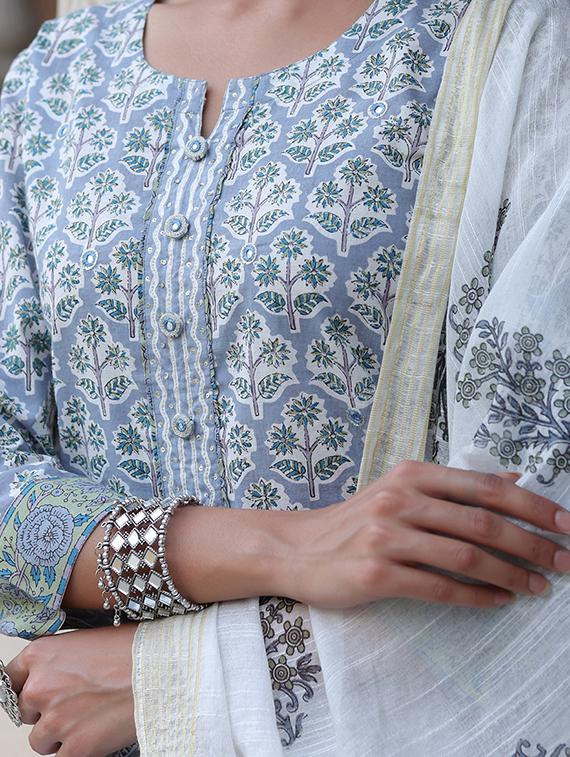 printed kurta pant set - 19866993 - Standard Image - 3
