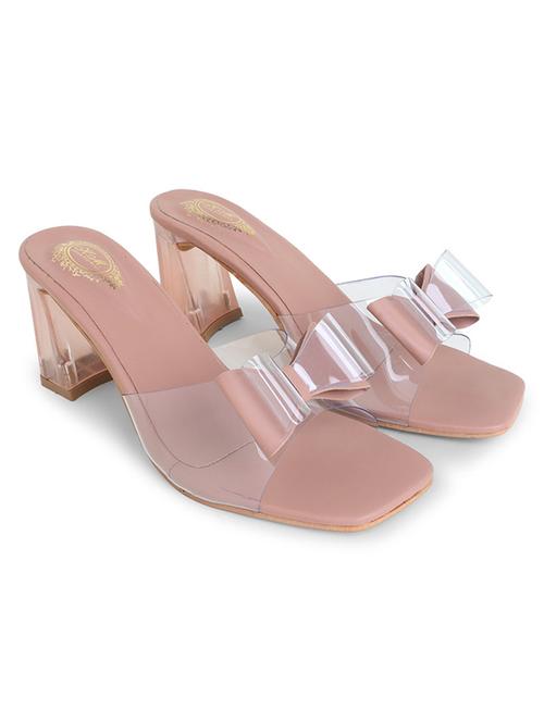 pink synthetic slip on sandals - 19868228 -  Standard Image - 0
