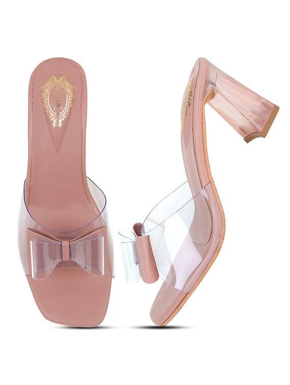 pink synthetic slip on sandals - 19868228 - Standard Image - 3