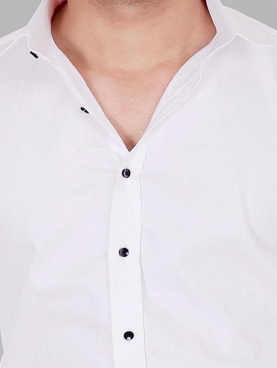 mens solids formal shirt - 19868267 - Standard Image - 3