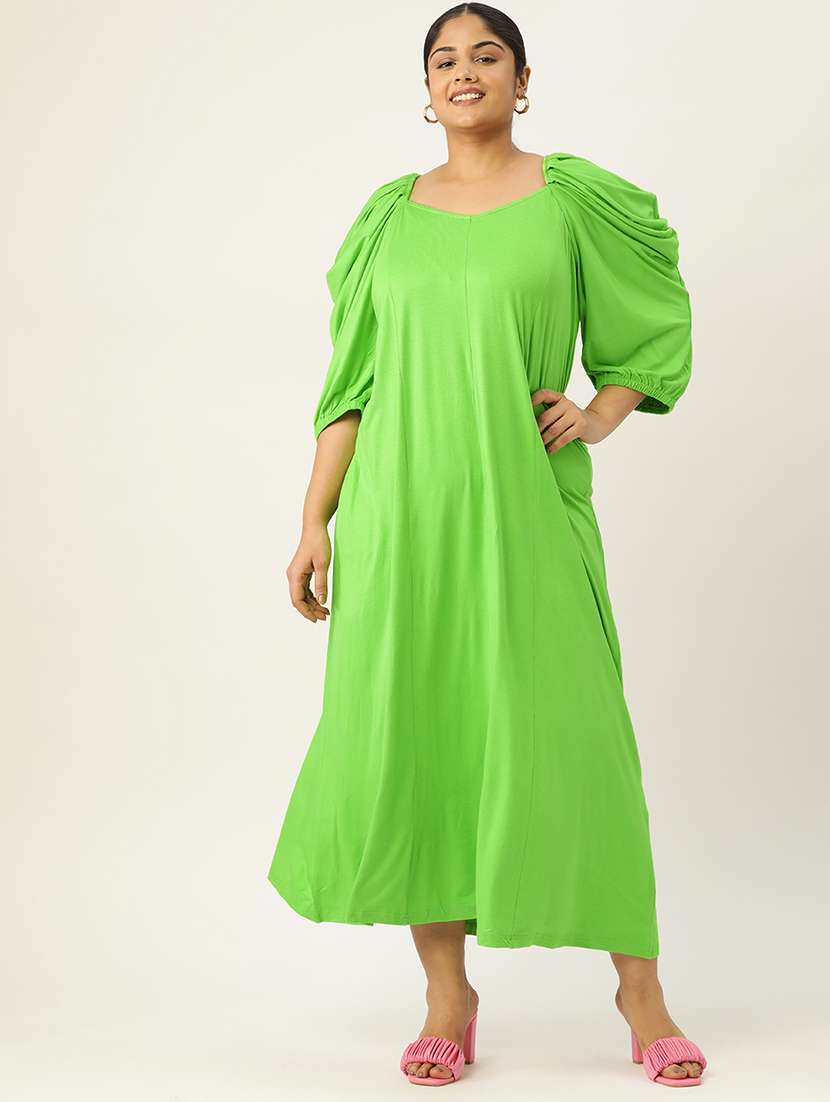 women's fit & flare solid dress