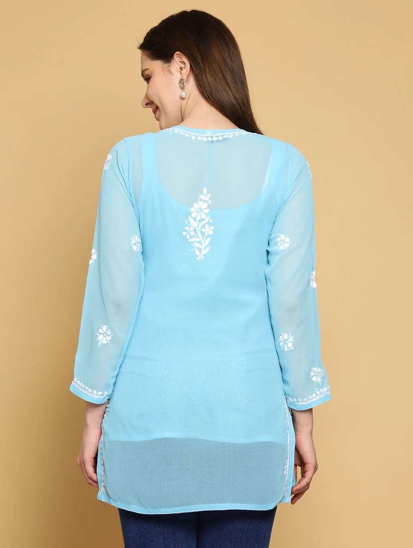 women hand embroidered straight kurti  - 19868563 -  Standard Image - 3