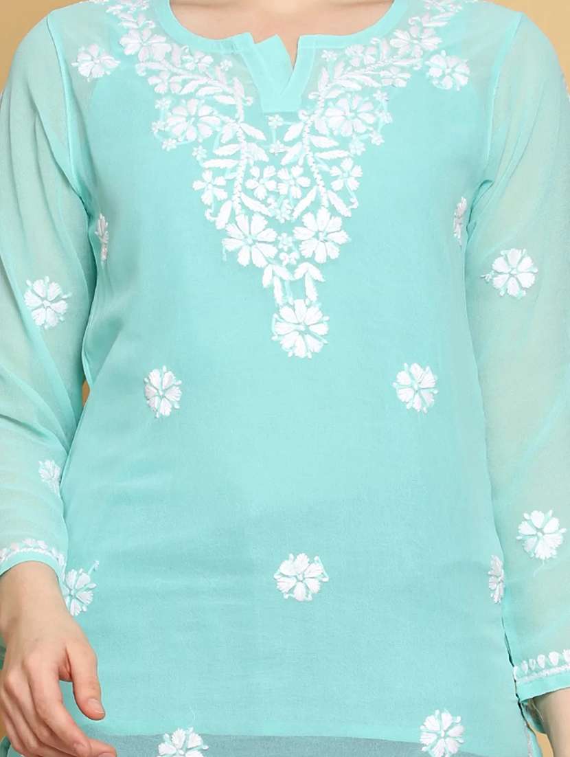 women hand embroidered straight kurti  - 19868564 -  Standard Image - 5