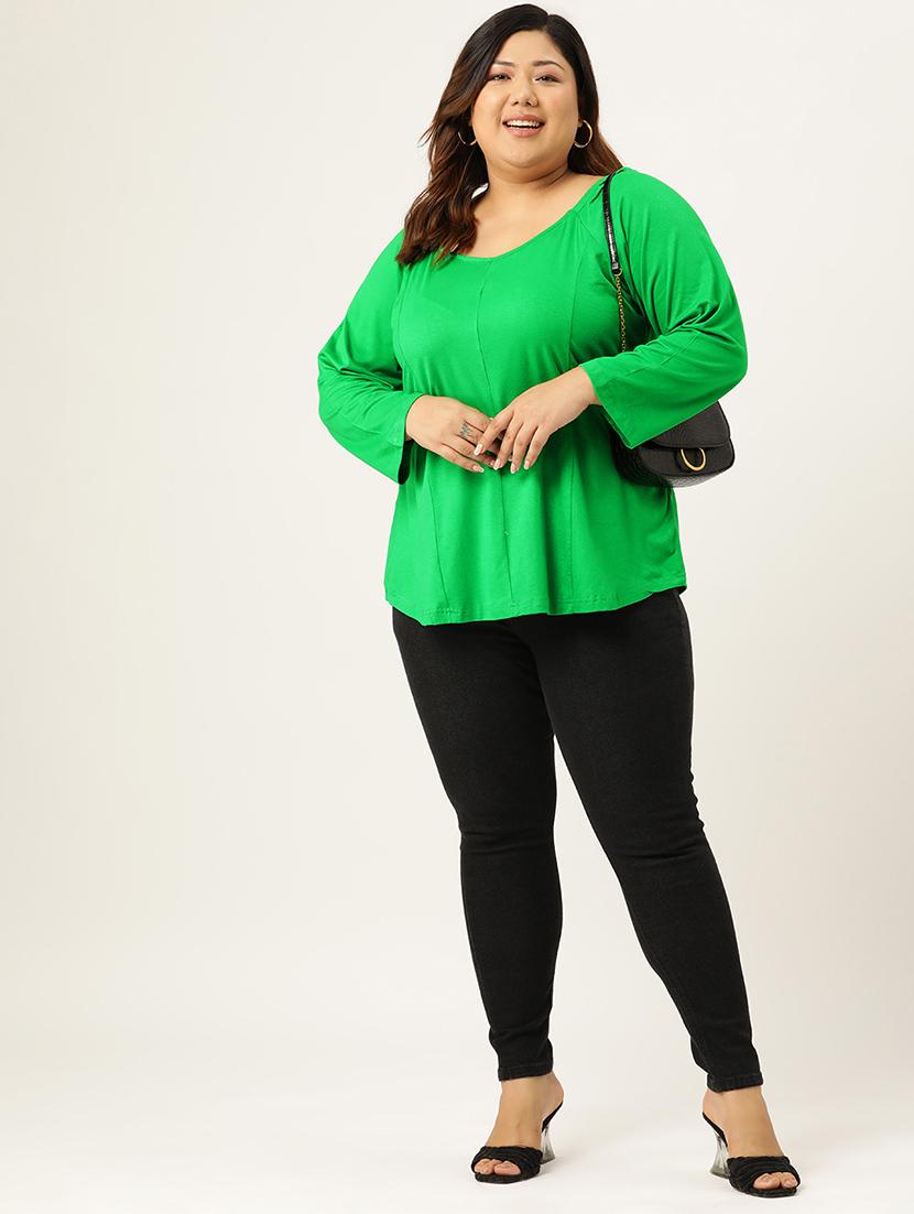 women's a line round neck top - 19868653 - Standard Image - 3