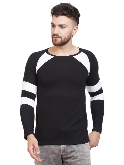 monochrome color block cut & sew t-shirt - 19868806 - Standard Image - 0