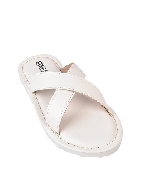 white synthetic sandals - 19868883 - Standard Image - 0
