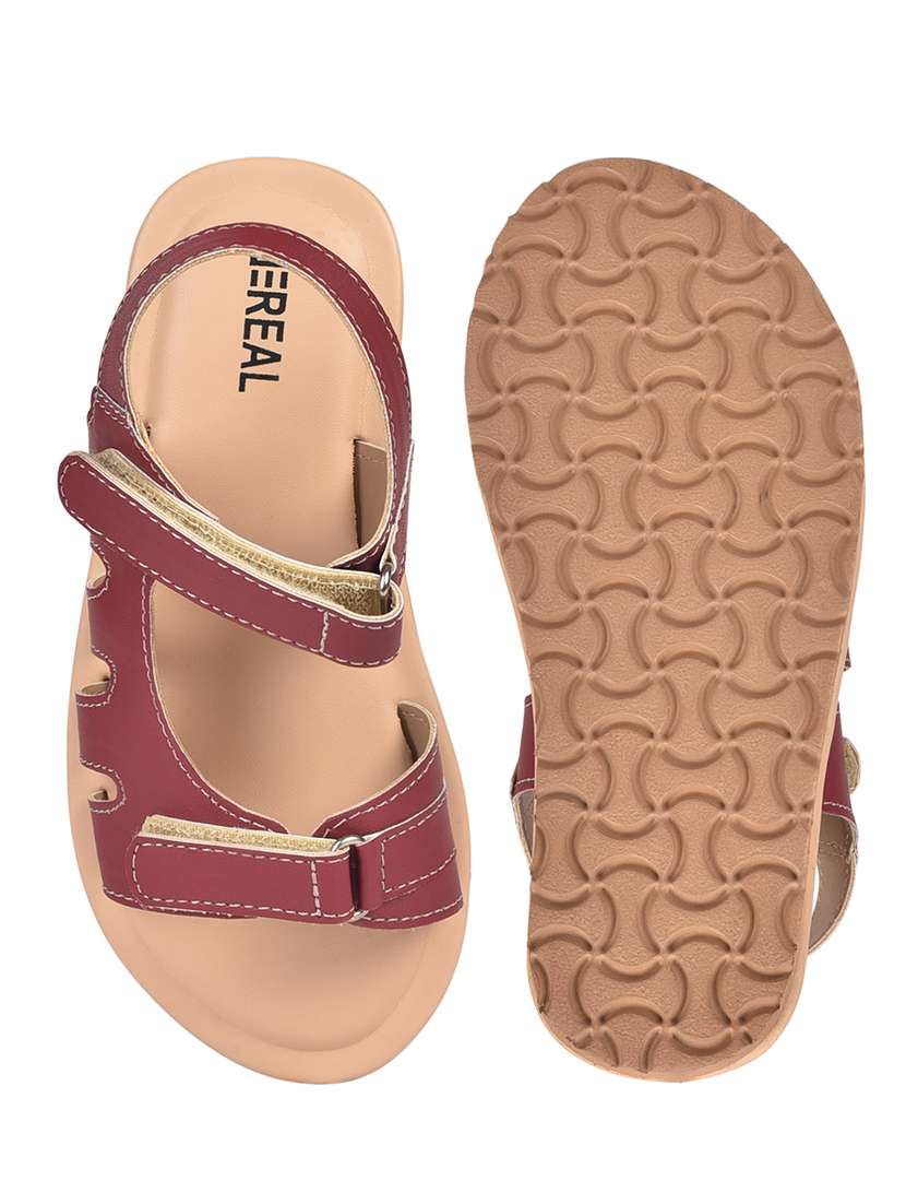 black synthetic sandals & floater - 19868884 -  Standard Image - 3