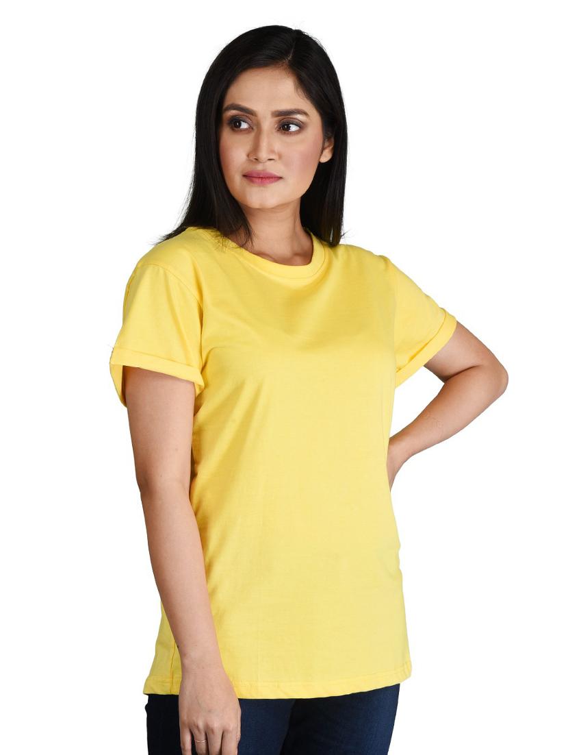 women's plain round neck t-shirt - 19869082 - Zoom Image - 0