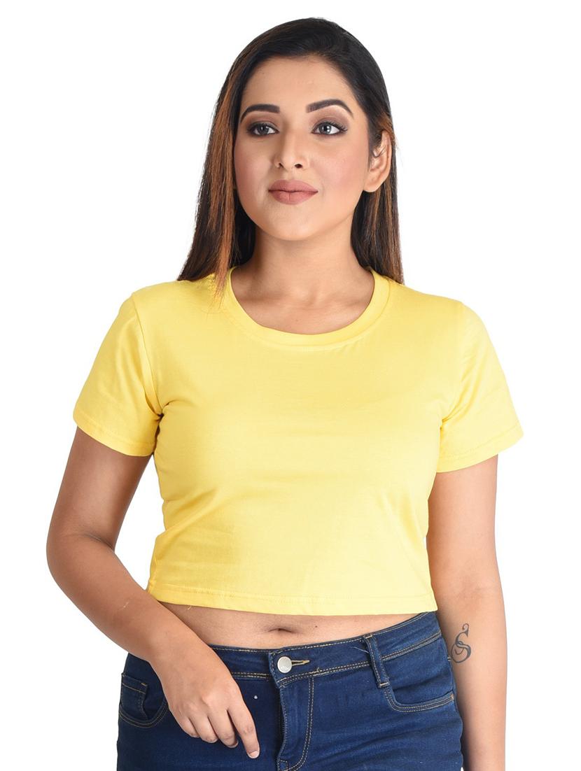 women's plain round neck t-shirt - 19869109 - Zoom Image - 0