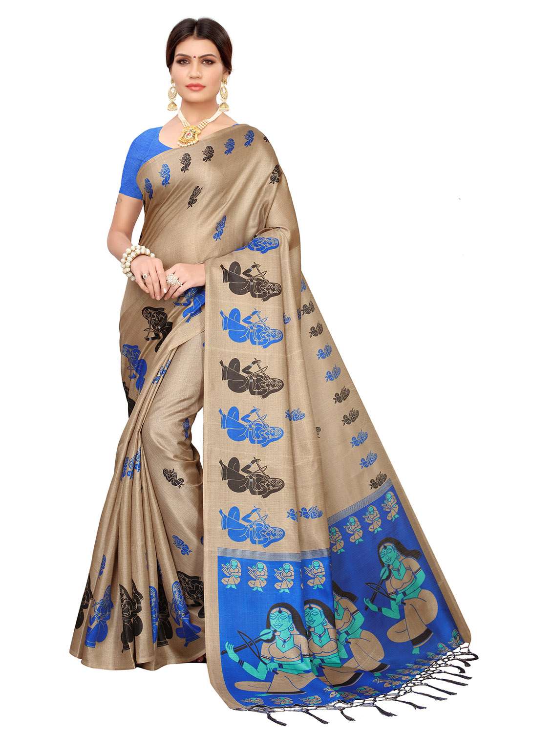 self design printed saree - 19870918 - Zoom Image - 0
