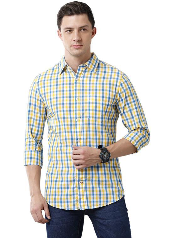 men checkered cotton casual shirt - 19871241 - Zoom Image - 0