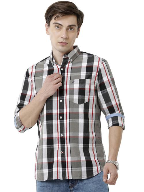 men checkered cotton casual shirt - 19871249 - Standard Image - 0