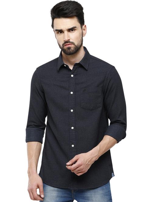 black cotton blend casual shirt - 19871257 - Standard Image - 0