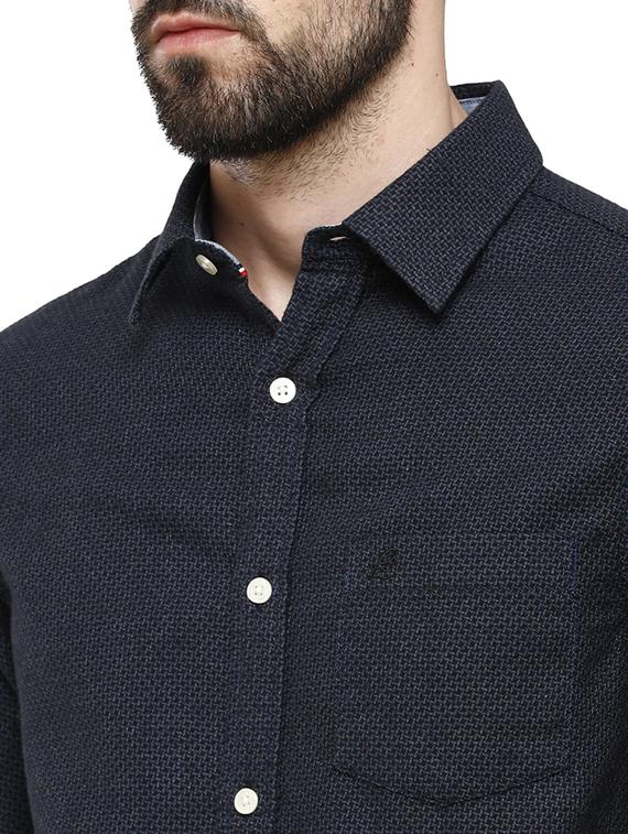 black cotton blend casual shirt - 19871257 - Standard Image - 3