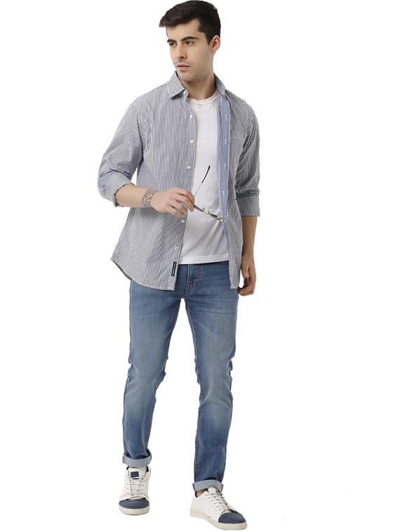 grey cotton blend casual shirt - 19871275 - Standard Image - 3