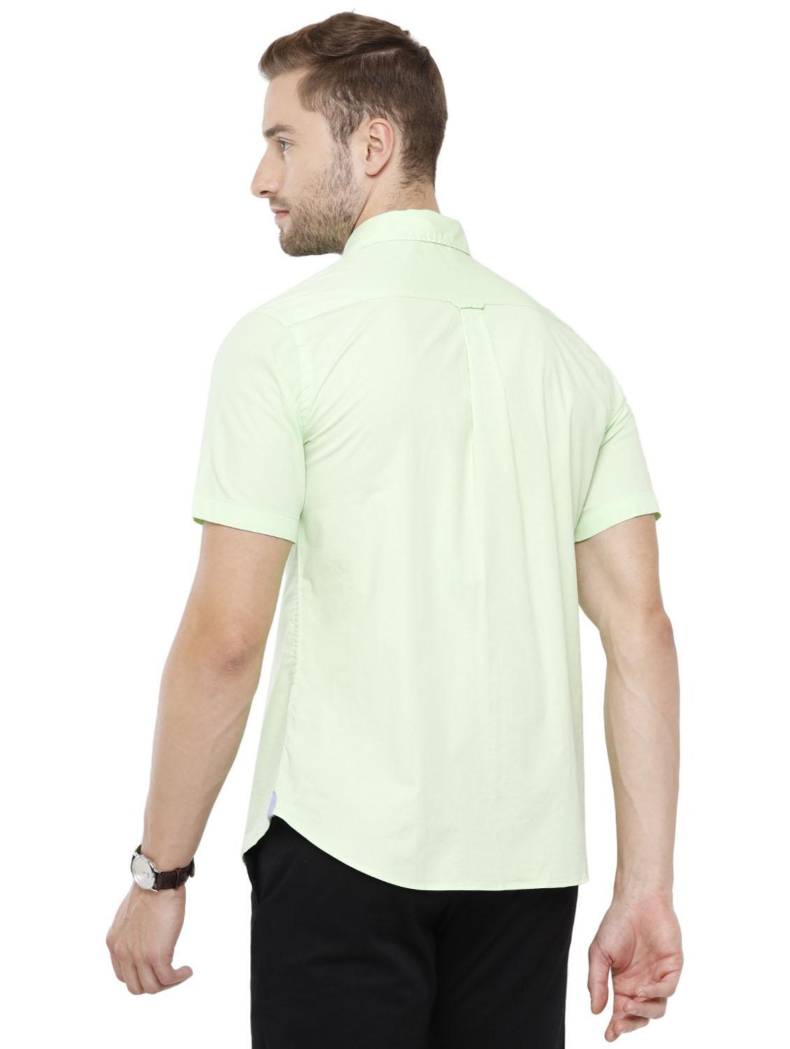 green cotton blend casual shirt - 19871288 - Standard Image - 3