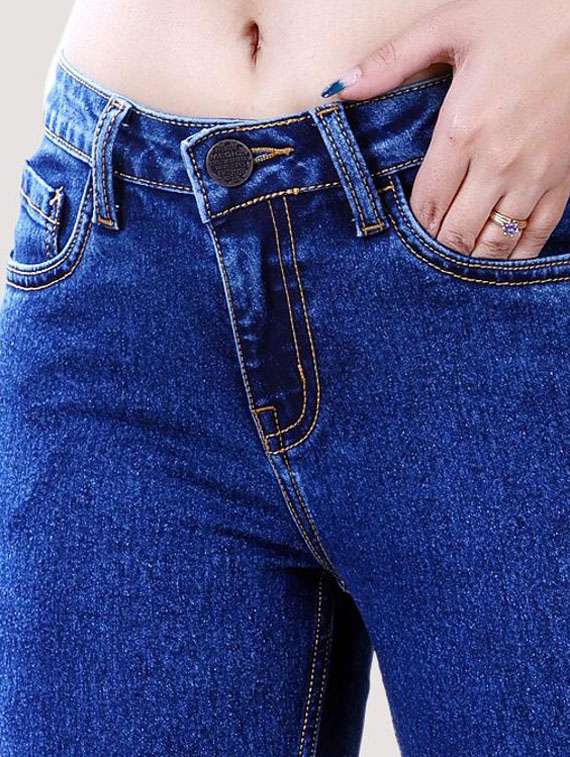 blue stone wash skinny jeans - 19871813 -  Standard Image - 5