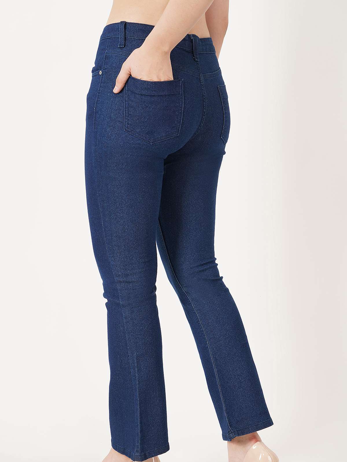 blue mid rise bootcut jeans - 19871814 -  Standard Image - 3