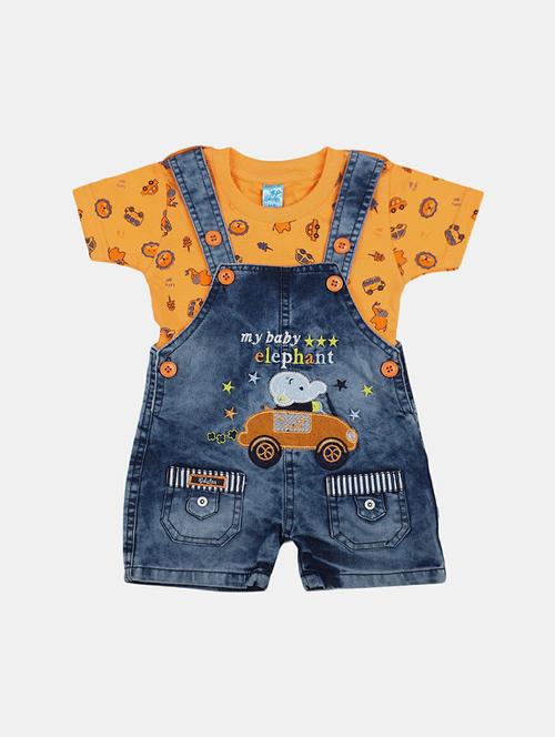 elephant stone wash denim dungaree set - 19872497 -  Standard Image - 0