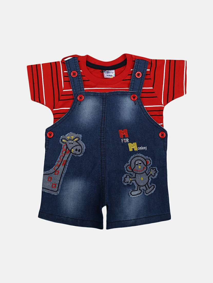 boys denim dungaree set