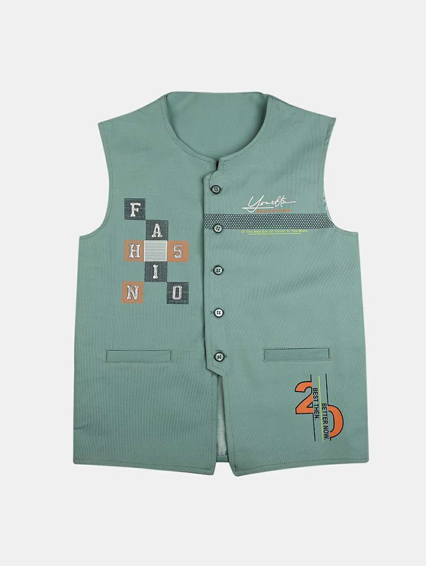 boys printed shorts with jacket twin set - 19872671 -  Standard Image - 3