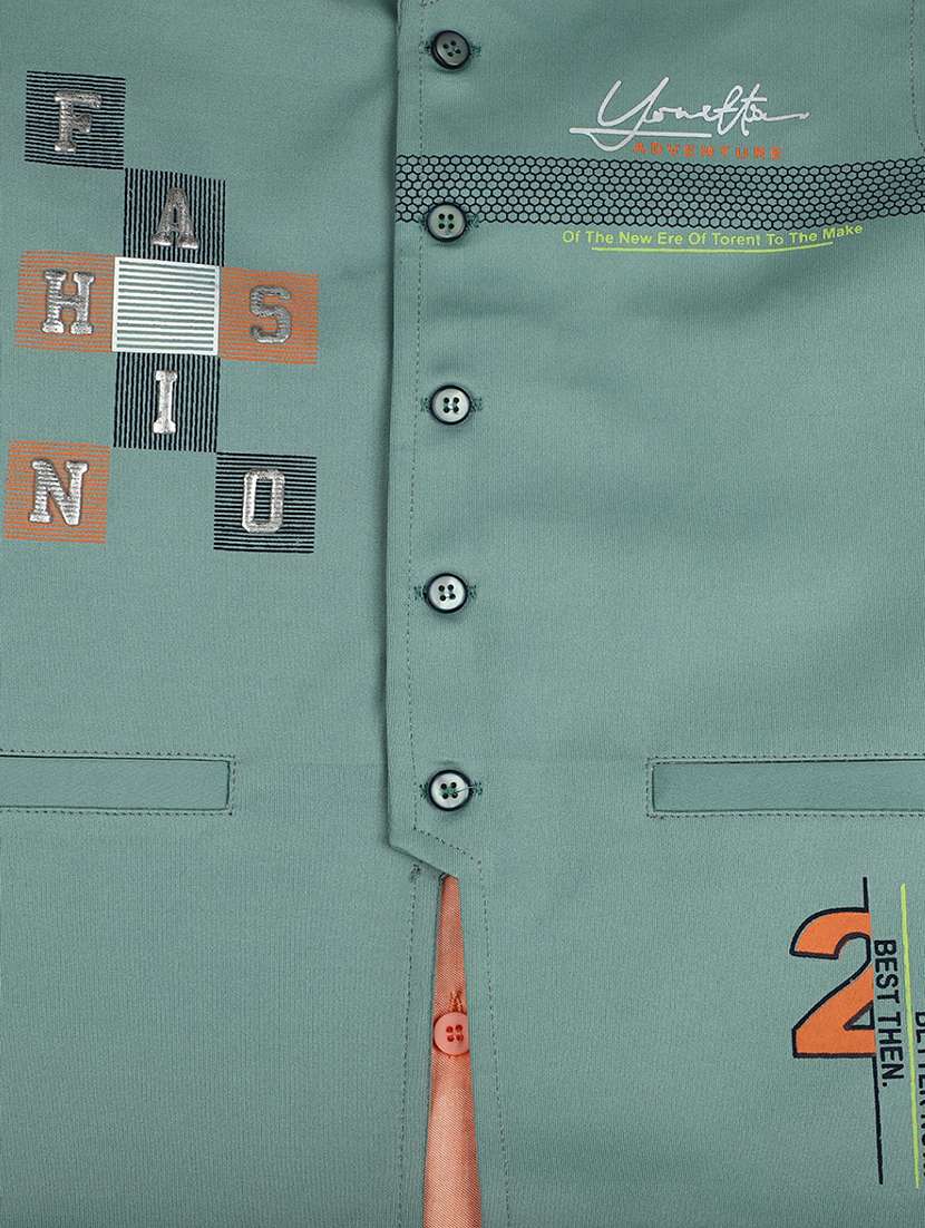 boys printed shorts with jacket twin set - 19872671 -  Standard Image - 5