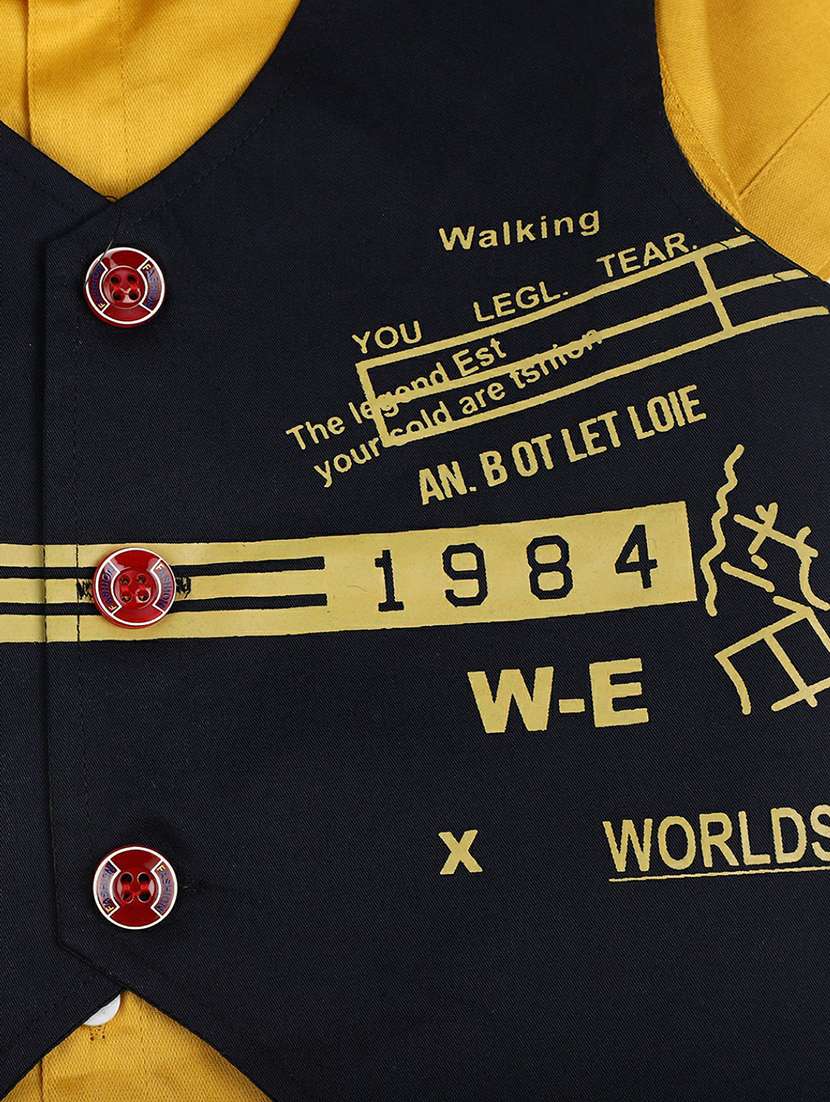 boys printed shorts with jacket twin set - 19872673 -  Standard Image - 5