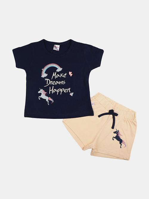 girls printed shorts set - 19873092 - Standard Image - 0