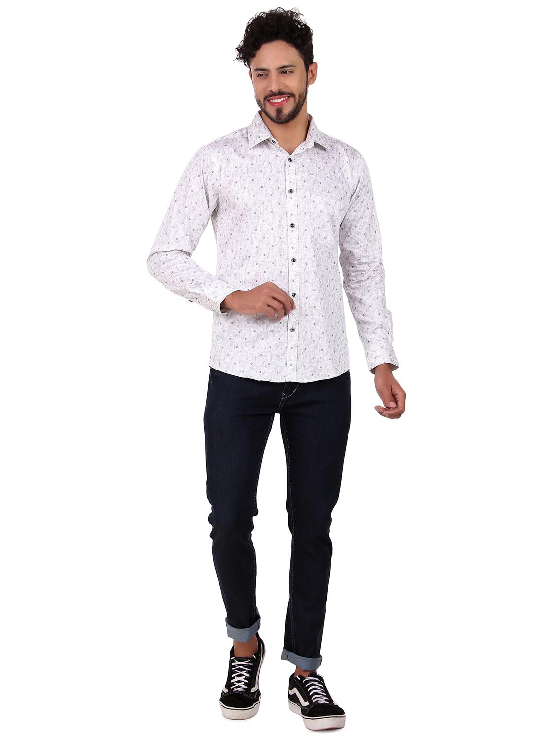mens printed casual shirt - 19874661 - Standard Image - 3