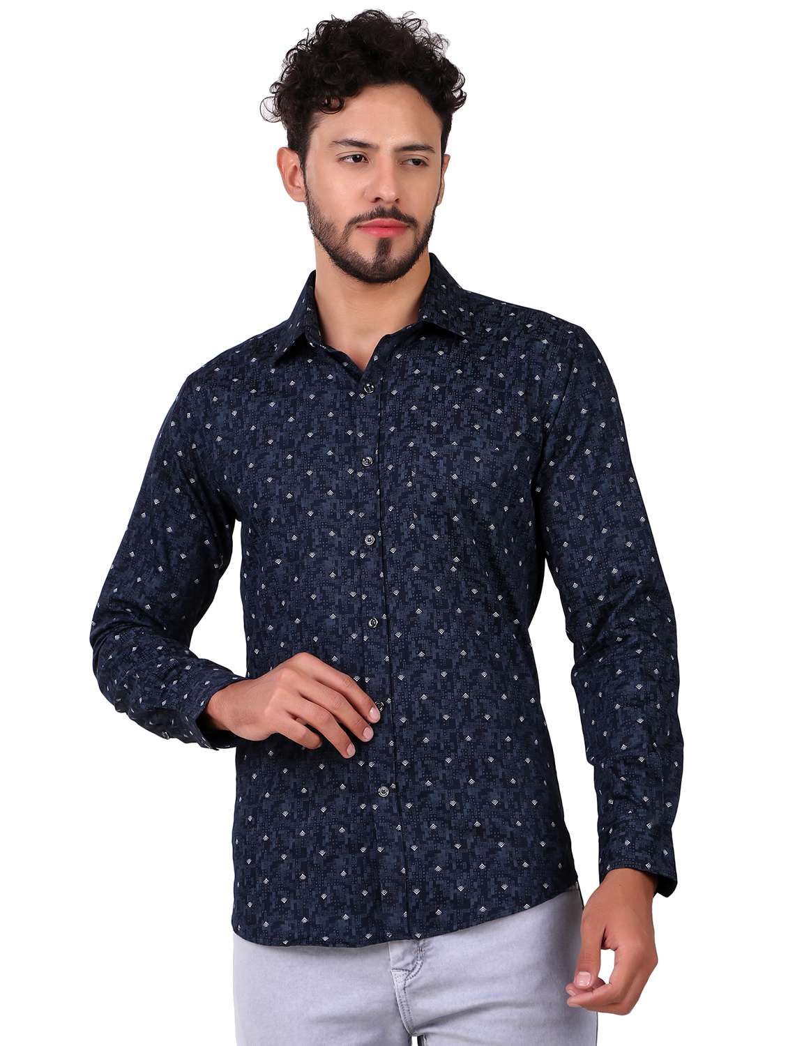 mens printed casual shirt - 19874662 - Zoom Image - 0