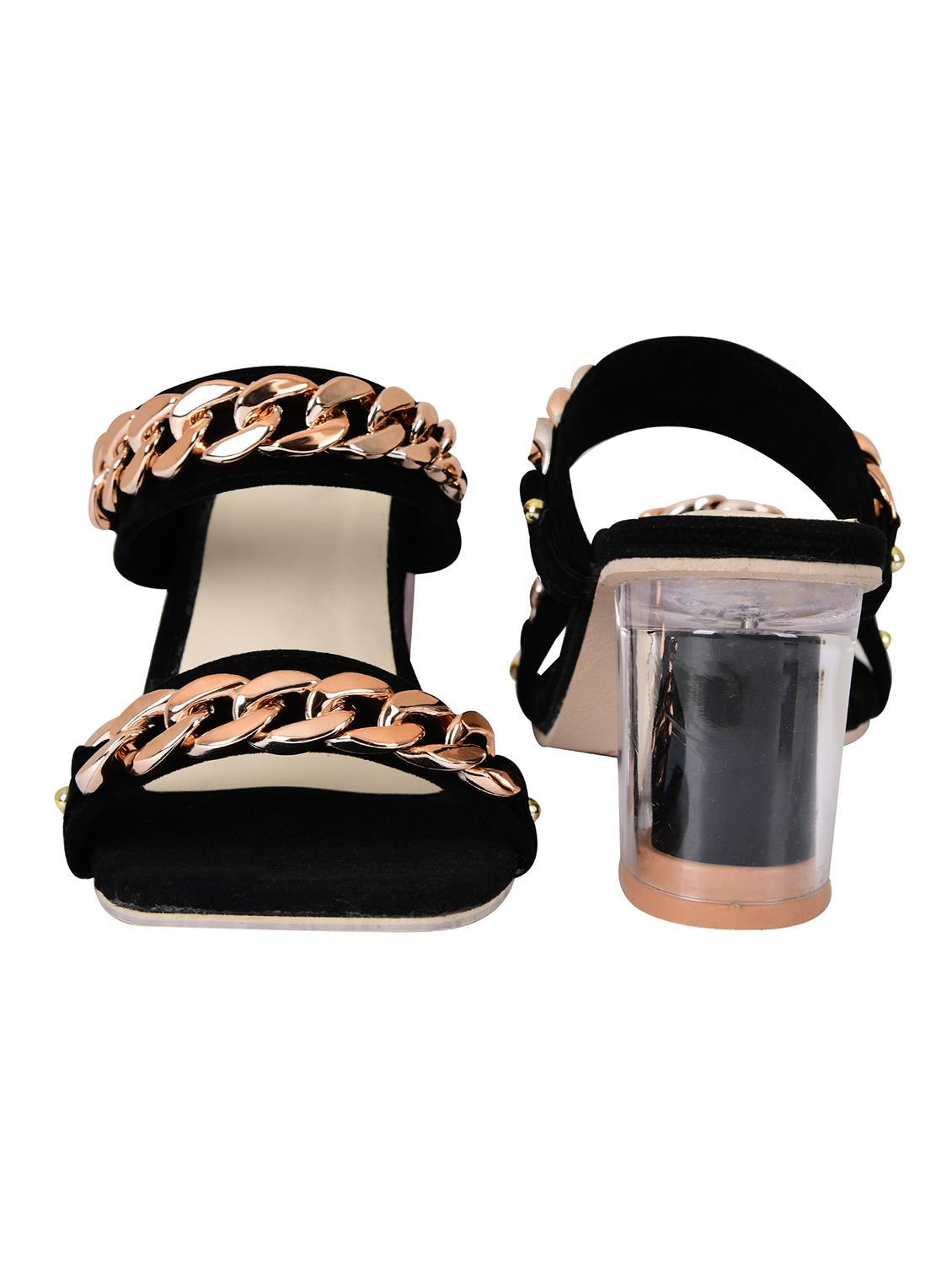 black suede slip on sandals - 19874821 - Standard Image - 3
