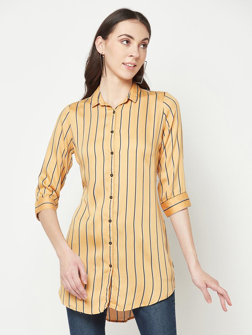 orange striped long shirt - 19874834 - Zoom Image - 0