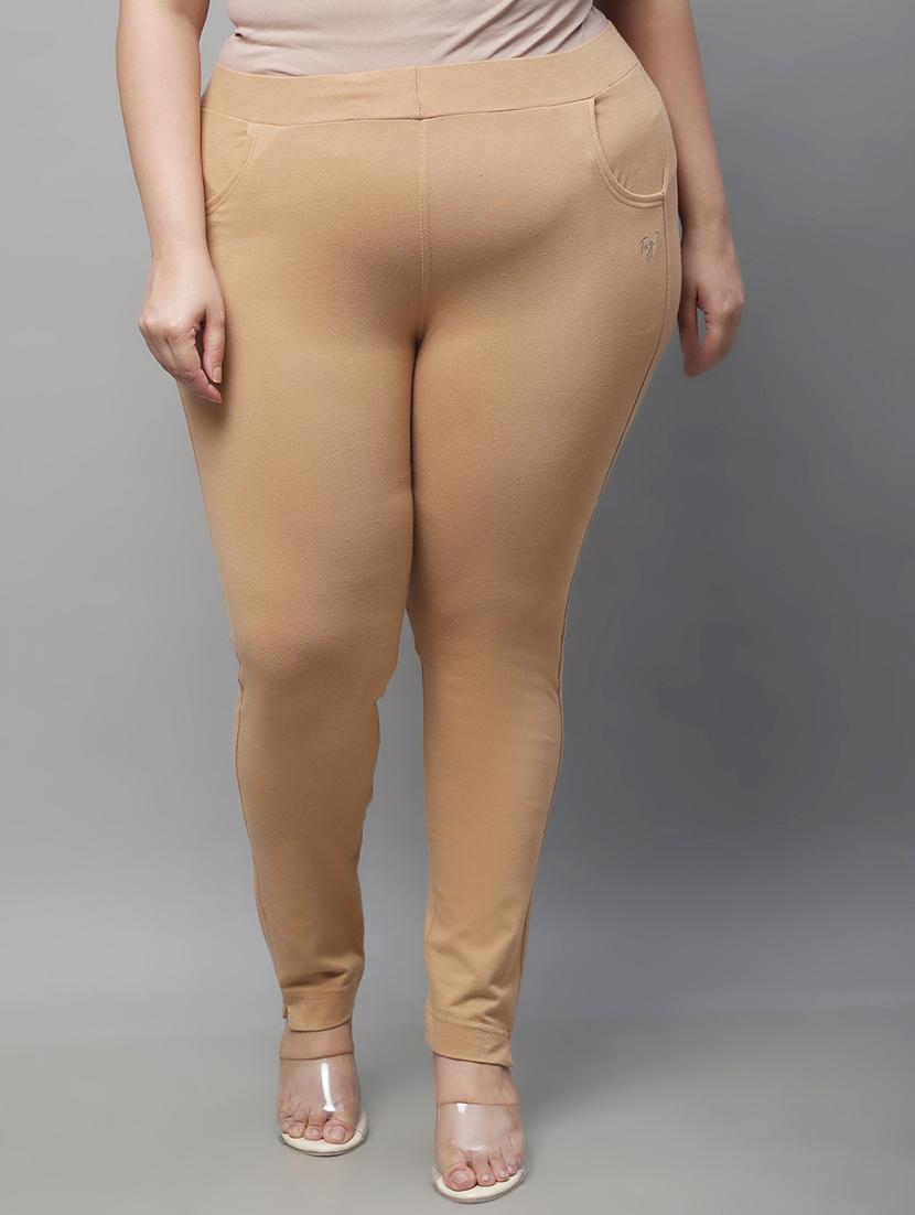 beige cotton leggings - 19874870 -  Zoom Image - 0