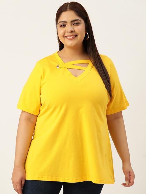 women's straight v neck top - 19874941 -  Standard Image - 0