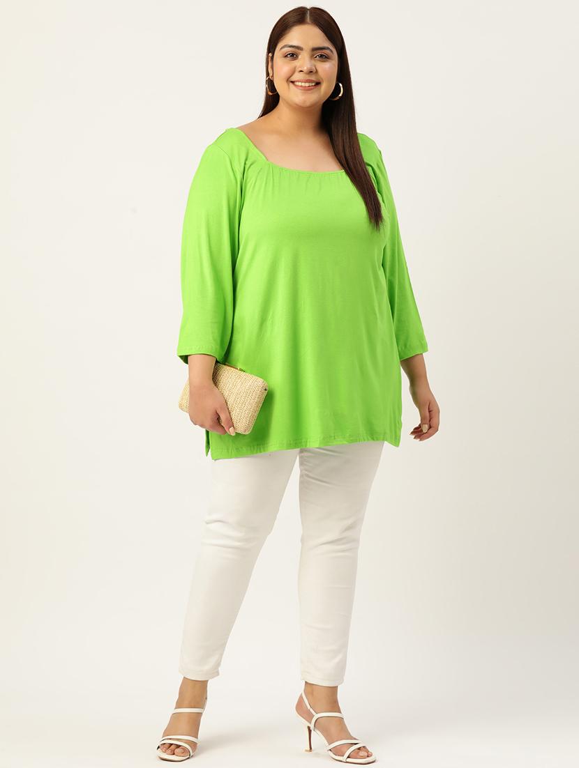 women's a line square neck top - 19874949 - Standard Image - 3